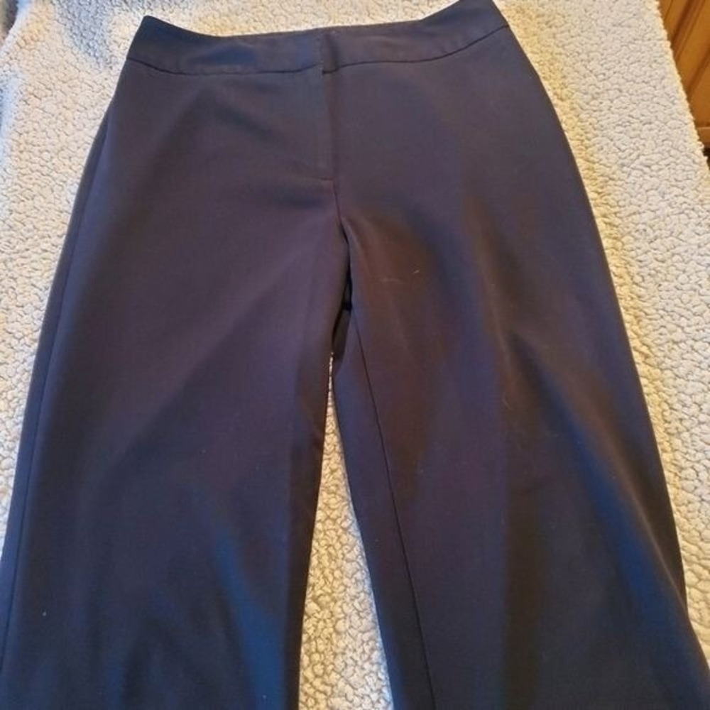 Worthington Stretch Black Dress Pants Women Size 8 Short Petite Straight Leg